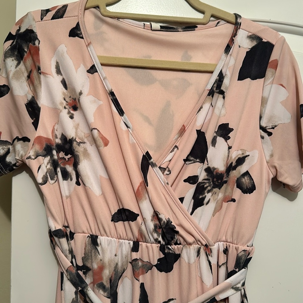 Pink blush maternity dress